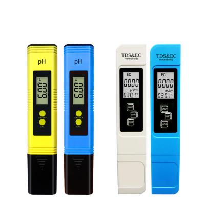 China PH TDS EC Temperaturmessgerät Combo Messbereich 0-14ph 0-9990ppm 0-9990us/cm 3V Stiftart zu verkaufen