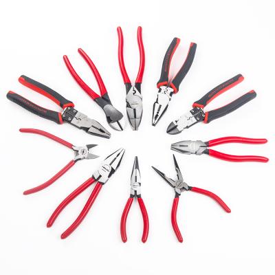 China MULTI FUNCTIONAL All Types Industrial Plastic Long Nose Handle Level CRV Diagonal Wire Cutter Pliers for sale