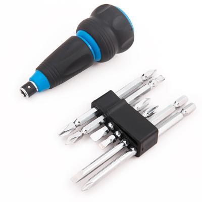 China 7pcs Polypropylene Hand Tool Ratchet Screwdriver and Bit Set for sale