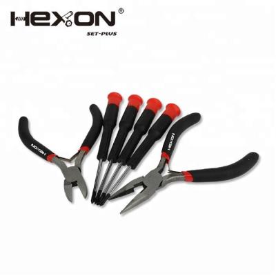 China Home Repair 6 Pieces of Mini Precision Pliers and Screwdriver Tool Kit for sale