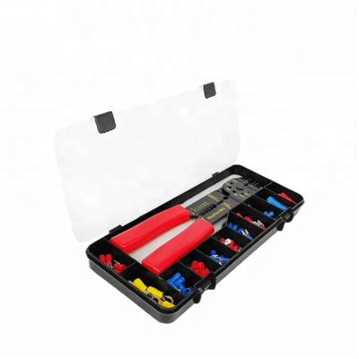 China A.W.G. 100pcs MULTI FUNCTIONAL 22-8 Multi Function Assorted Electrical Electrician Terminal Wire Stripper Crimper Tool Kit for sale