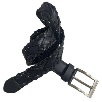 China Genuine Leather OEM Custom Logo Genuine Leather woven belt and Braided Leather Belt for sale