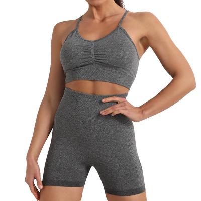 China Breathable Seamless Yoga Sets Fitness Sports Gym Sports Suits Sportswear 2 Pieces for sale