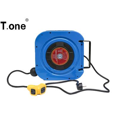 China High Quality Automatic Adjustable Hose Reel 10/12/15/20m Automatic Telescopic Electric Reel Garden Hose Reel Wall Mounted Cable Reel for sale