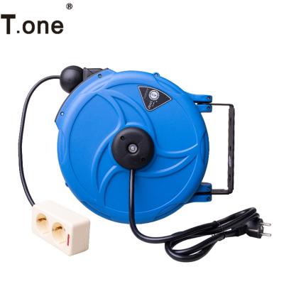 China Factory direct sales custom 15m automatic telescopic electric hose reel 20m adjustable wall mounted and cable reel for sale