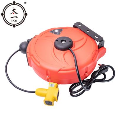 China 15Meters 20 Meters 3 Core 2.5 Square Reel &Cable Hose Reel Automatic Retractable Electric Wall Mount Adjustable for sale