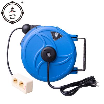 China 15Meters 20 Meters 3 Core 2.5 Square Reel &Cable Hose Reel Automatic Retractable Electric Wall Mount Adjustable for sale