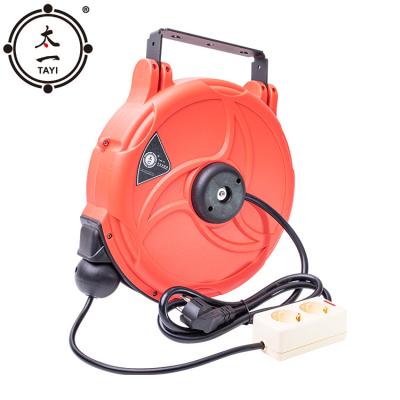 China High Quality Adjustable Automatic Retractable Electric Wall Mount Reel Hose 10Meters Reel &cable for sale