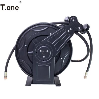 China Hot Sale Adjustable Reel Adjustable High Pressure Metal Garden Hose Reel Industrial Cleaning Steel Wire Hose Reel Heavy Duty for sale