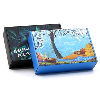 China Free Sample Logo Luxury Custom Foldable Shoe Gift Box Recyclable Packaging Mailing Box Cosmetic Corrugated Shipping Cardboard for sale