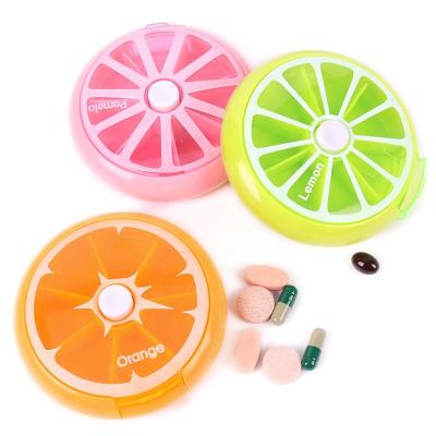 China 1PC Plastic Weekly Rotating Medicine Box Cutter Travel Pill Box Health Stationery Pill Organizer Pill Box Divider Pill Container 7 Day Storage Box for sale