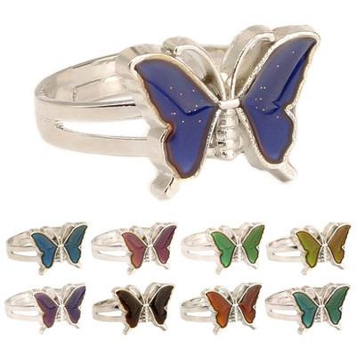 China FASHIONABLE Color Butterfly Temperature Personality Adjustment Opening Ring for sale