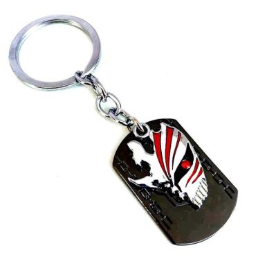 China Metal Alloy Dog Tags Broken Mask Carabiner Key Chain For Anime Kurosaki Ichigo Alloy Key Chain Fans As Gift for sale