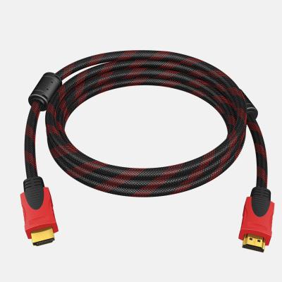 China 1080p cable 1.5m 3m high-definition version 1.4 car red and black hdmi computer network TV cable 15 meters 30 m for sale