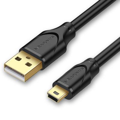 China Mini Usb Cable Tinned Copper USB Data Cable 5P Mini Mindpure MP3/MP4 Player 24/28 NC Gold Plated PVC Iso9001, A.W.G. ; Current GUA for sale