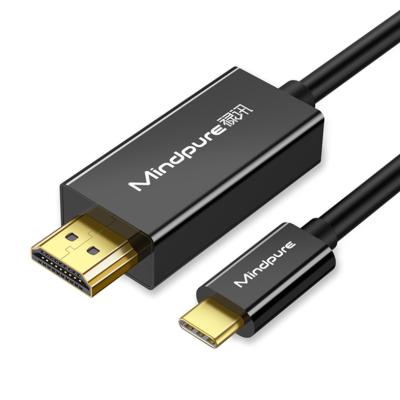 China Wholesale Newest COMPUTER Mindpure Supply Usb C 3.1 Type C To Hdmi Cable 4k 30hz 60hz Male To Male Cable For Usb C Laptop Mobile Phone for sale