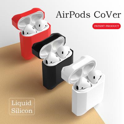 China Silicone LEEU DESIGN 2020 shockproof soft cover liquid silicon earphone case accessory Wireless headphone for airpod 1 2 for sale