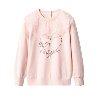 China Best Price Anti-pilling Kids Girls Toddler Sweatshirt Casual Cotton Pullover With Sequins Embroidery for sale