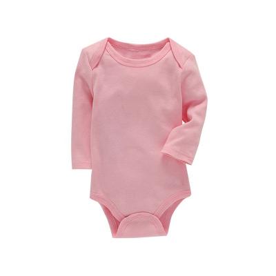 China Breathble Comfy Wholesale Cute Newborn Baby Clothes Soft Knit Boutique Boys and Girls Simple Baby Romper Organic Baby Romper for sale