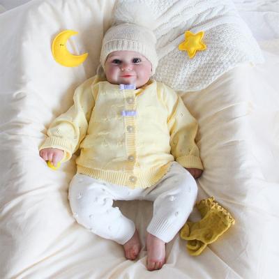 China Soft Baby Knitted Cotton Cardigan , Thin Toddler Sweater For Spring for sale