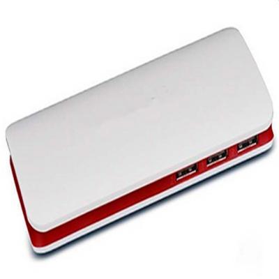 China Support 15000mAh 3 USB Fast Charging Power Bank with LED Light for sale