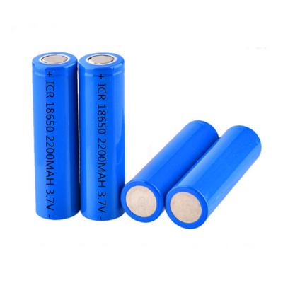 China Toys ICR18650 2200mAh 3.7V rechargeable liion battery cell for sale