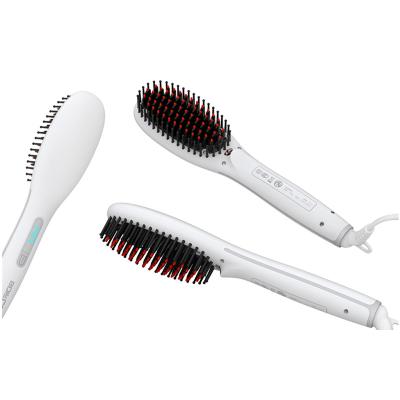 China 2020 new home straightener hair comb wholesale price negative ion straightener hair brush for sale