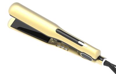 China Double Voltage Hotel Digital Nano Flat Iron Pro Titanium Plated Hair Straightener With LCD Display for sale