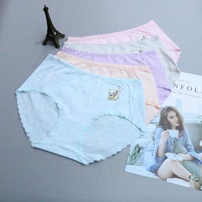 China Antibacterial Ready To Ship Wholesale MOQ 10 Pieces Heat Transfer Printing Women's Panties Sexy Underwear for sale