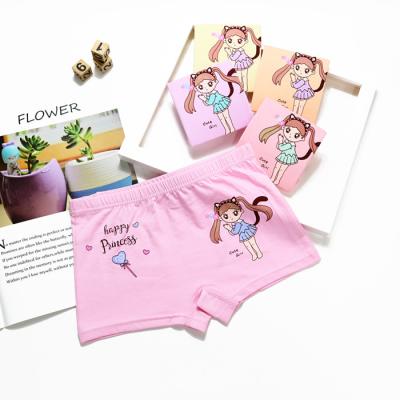 China Wholesale Antibacterial 4-14 Years Old Little Girls Underwear Pattern Print Organic Cotton Little Girls Preteen Underwear for sale