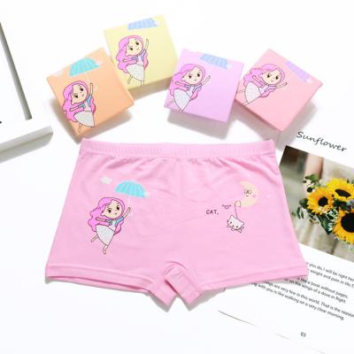 China 4-14 Years Antibacterial Underwear For Kids Girls Printing Boxer Briefs For Kids Organic Cotton Kids Boxer for sale