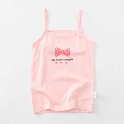 China Lovely Design Baby Tank Tops Antibacterial Wholesale Cotton Material Little Girls Tank Top for sale