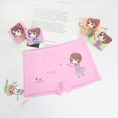 China Lovely Cartoon Antibacterial Running 4-12 Years Printing Organic Cotton Little Girls Underwear Patterns Little Girls Underwear for sale