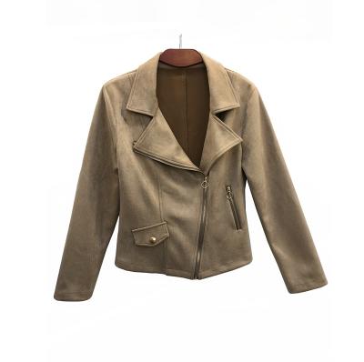 China OEM or ODM windproof suede material turn down collar winter womens coats and jackets for sale