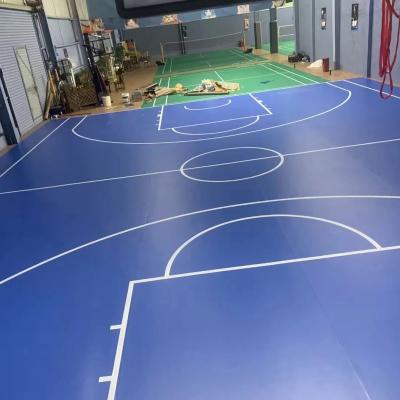 China Prevent slippery and wear-resisting Indoor Pvc Sports Flooring Basketball Court flooring for sale