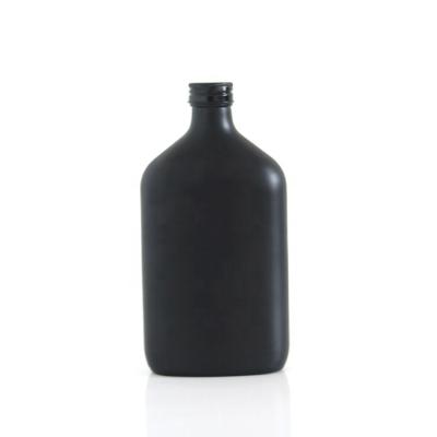 China Cheap Glass Beverage Beverage Bottles 500ml Non-alcoholic Flat Beverage Packaging Bottle With Black Cover for sale