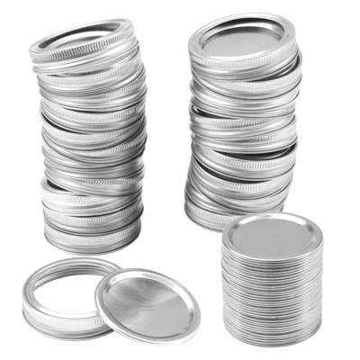 China Non Regular Mouth Mason Jar Split-Type Puddle Lids with Rings Mason Storage Solid Silicone Seal Caps for sale