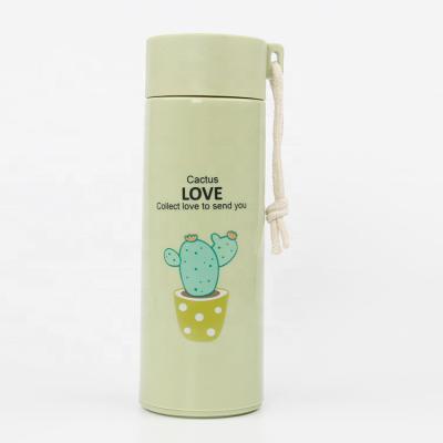 China Cactus Model 450ml Glass Bottle Sustainable Office Drinks Custom Water Bottle for sale