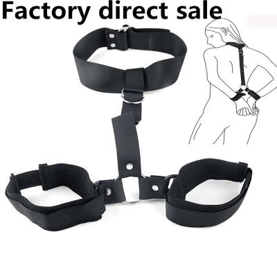 China Back Handcuffs Back Handcuffs Nailed Neck Lapel Buckle, Restraint Belt, Back Handcuffs for sale