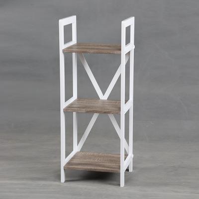 China Cheap Living Room Storage Lean Ladder Standing Corner Book Shelves Viable for sale