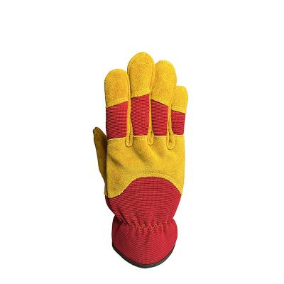 China Anti-Slip Hand Protection Cowhide Leather Men Working Gloves Laobor Safety Work Safety Gloves for sale