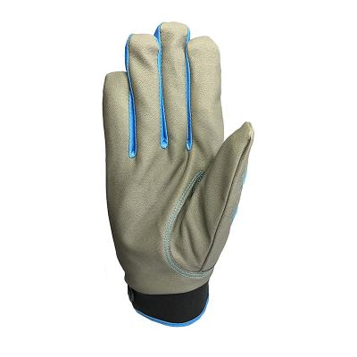 China PU Anti-Slip Leather Palm Waterproof Non Slip Handling Protection Breathable Work Glove for sale