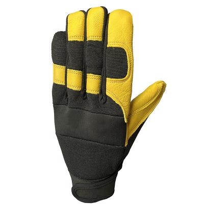 China Working Back Stretch Spandex Compound Dipped Safety Flexible Protective Glove for sale