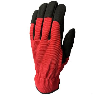 China Working Palm Coated Gloves Heavy Duty Mechanic Work Safety Gloves for sale