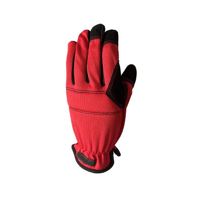 China Anti-Slip Driver Leather Gloves Touch Screen Nubuck Polyester Work Garden Leather Gloves for sale