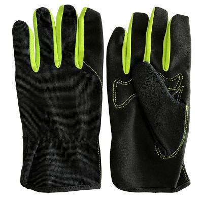 China Polyester Breathable Reusable Flower Back Anti Slip Gardening Planting Working Gloves for sale