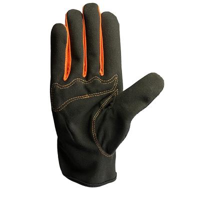 China Wholesale Breathable Work Gloves Safety Back Polyester Flower Printed PU Coated Garden Glove for sale