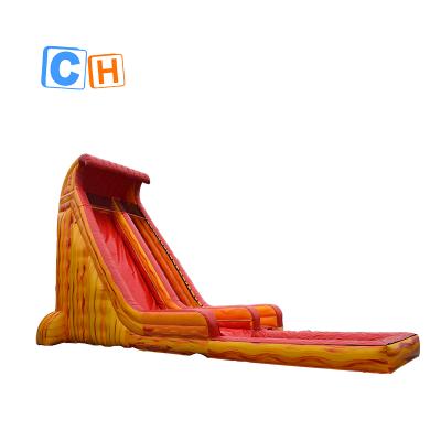 China Giant Inflatable Commercial PVC Adult Marble Waist PVC Water Slide Inflatable Water Park Slide With Pool for sale