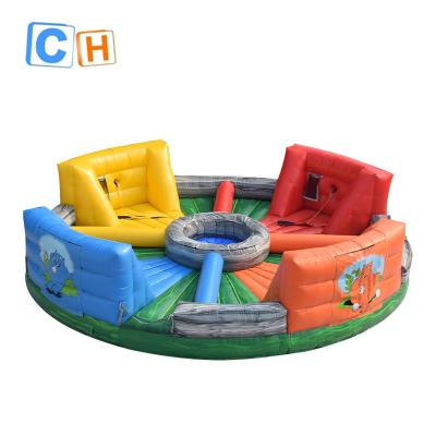 China PVC In Running Inflatable Bungees Running , Hungry Hippo Chow Down Interactive Sport Game for sale