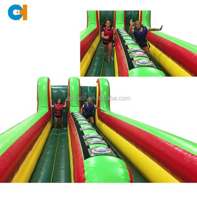 China Popular PVC Inflatable Provocative Interactive Games System Bungee Jump Track Interactive Lane For Sale for sale